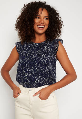 Ann Star S/L Frill Top