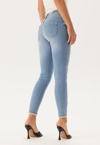 Blush Life Mid Raw Jeans