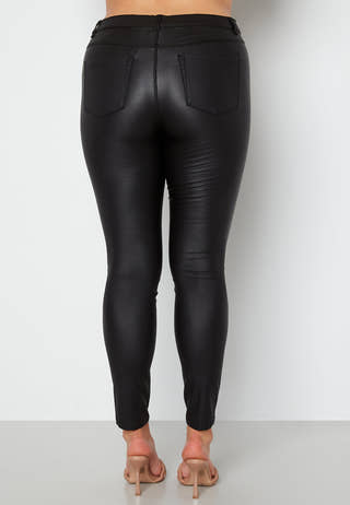 Punk Biker Coated Jeans