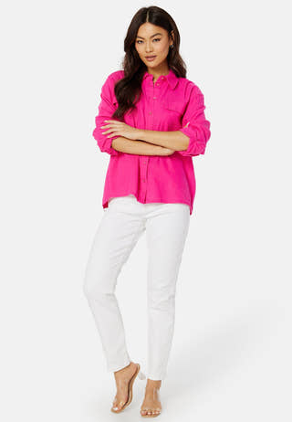 Caro L/S Oversized Linen Blend Shirt