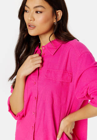 Caro L/S Oversized Linen Blend Shirt