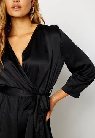 Clara 3/4 Wrap Playsuit