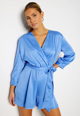 Clara 3/4 Wrap Playsuit