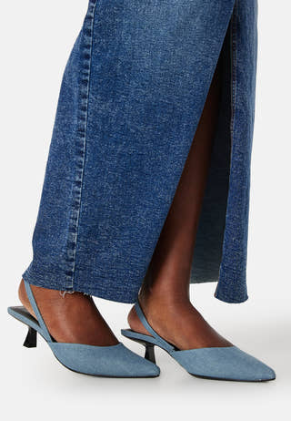 Coco-4 Denim Slingback Pump