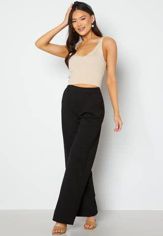 Cozy S/L Cropped Top Knit