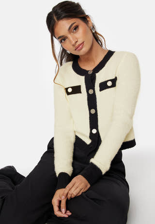 Lady O-Neck Cardigan Knit