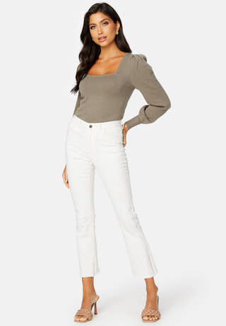 Lesly L/S Square Puff Knit