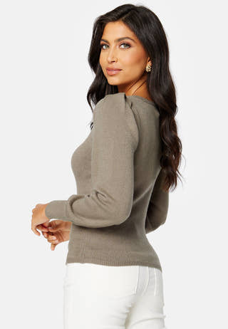 Lesly L/S Square Puff Knit