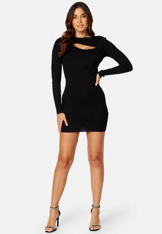 Liza L/S Peek-A-Boo Dress