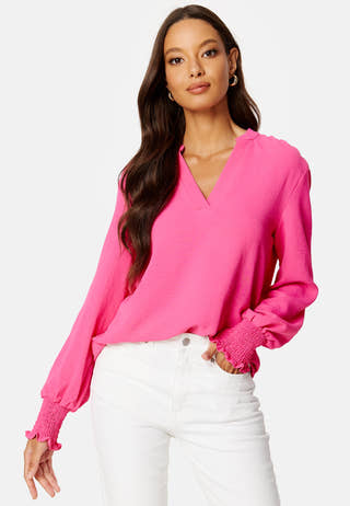 Onlmette V-Neck Smock Top