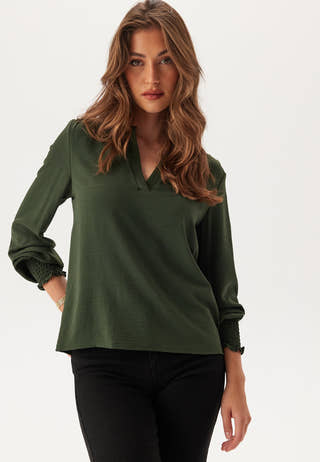 Onlmette V-Neck Smock Top