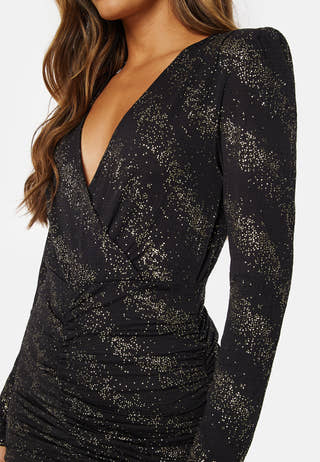 New Pella Wrap Foil Dress