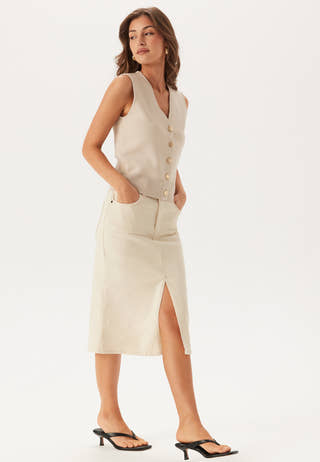 Objellen Mw Midi Twill Skirt