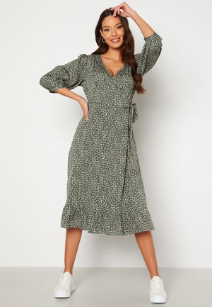Oliva Wrap Midi Dress