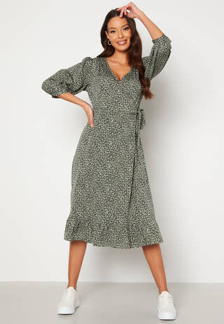 Oliva Wrap Midi Dress