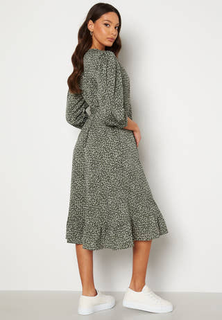 Oliva Wrap Midi Dress