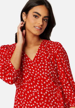 Oliva Wrap Midi Dress