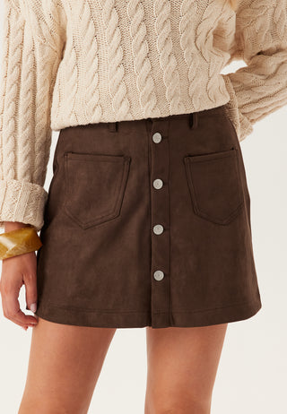 Onlamazing-stina Faux Suede Skirt