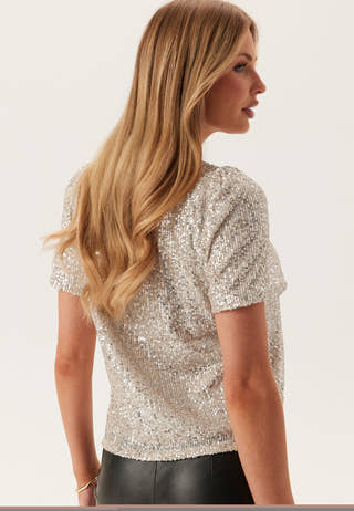 Onlana S/S LOOSE SEQUINS TOP