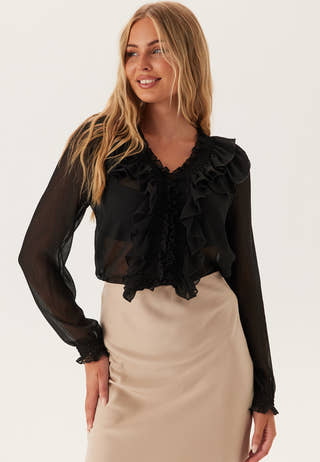 Onlanina Life Ls Ruffel V-neck