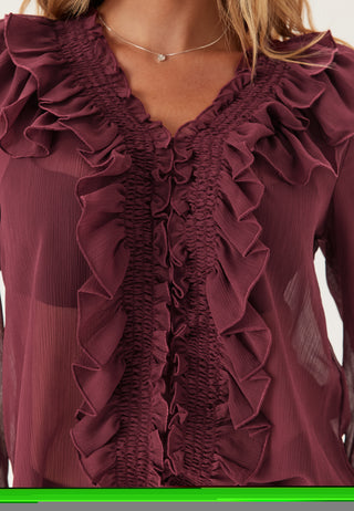 Onlanina Life Ls Ruffel V-neck