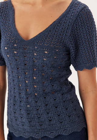 Onlbecca Life Ss V-neck Top Kn