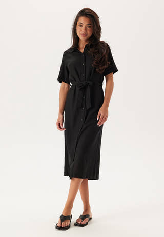 Onlcaro S/S LINEN BL BELT DRES