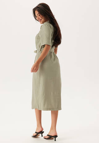 Onlcaro S/S LINEN BL BELT DRES