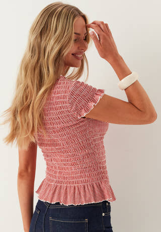 Onlcelle Life Cap Smock Boatneck Top