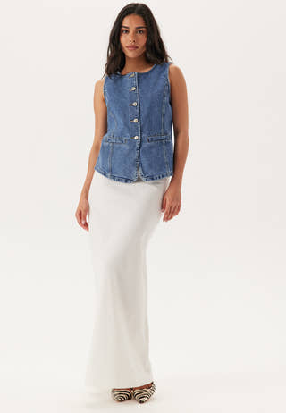 Onlgiulina S/L BUTTON VEST DNM