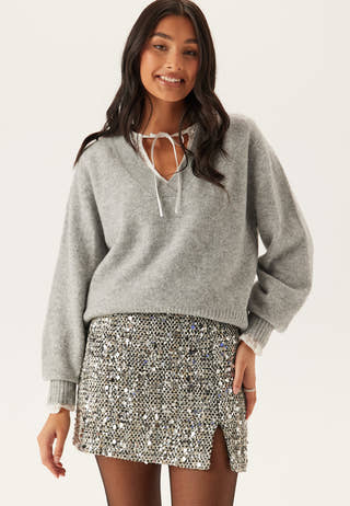 Onlglamour Mw Boucle Sequin Skirt