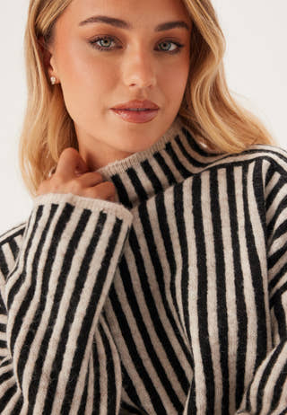 Onlgro Life Ls Stripe High Nec