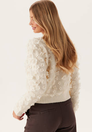 Onlhua Life Ls Flower Detail O-neck Knit