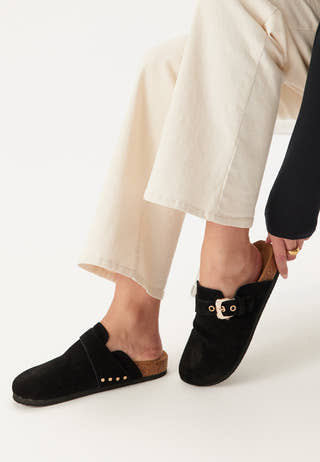 Onlhuston Leather Buckle Mule