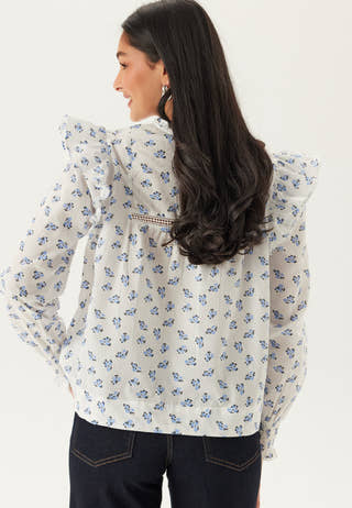 Onlidris Ls Frill Tape Top