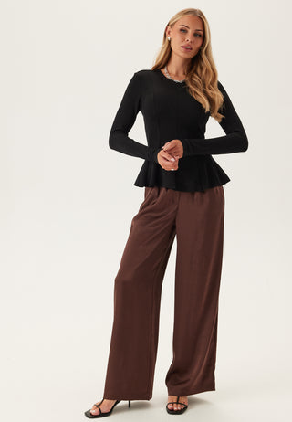 Onlkenya L/S PEPLUM TOP JRS PE