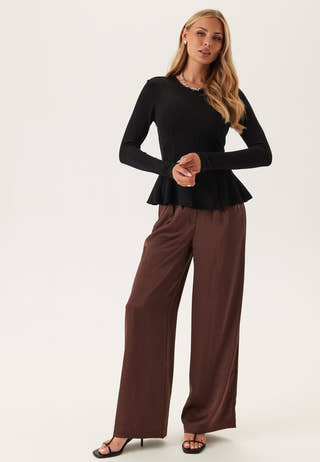 Onlkenya L/S PEPLUM TOP JRS PE