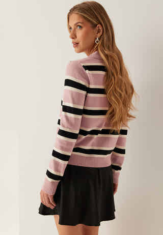 Onllondon Ls Stripe Polo Cc Kn