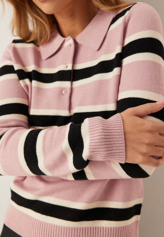 Onllondon Ls Stripe Polo Cc Kn