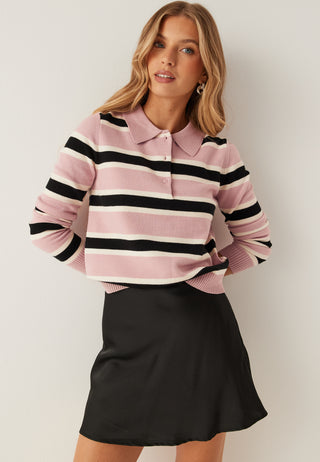 Onllondon Ls Stripe Polo Cc Kn