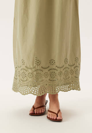 Onllou Life Emb Long Skirt