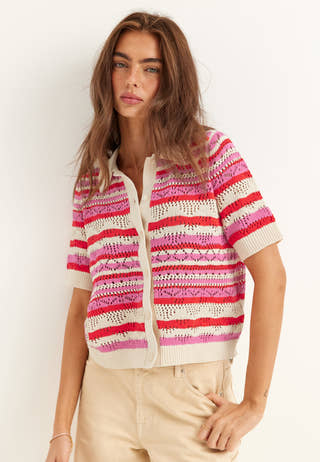 Onllula Polo S/S CARDIGAN KNT