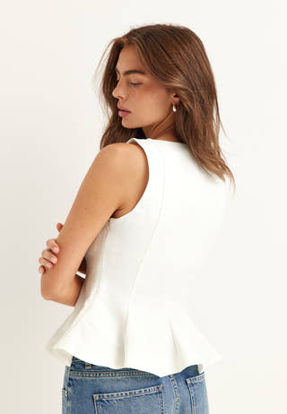 Onlorleen Life Strap Peplum Top