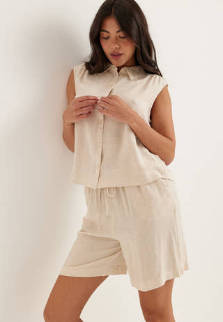 Onlsiesta S/L LINEN BL SHIRT