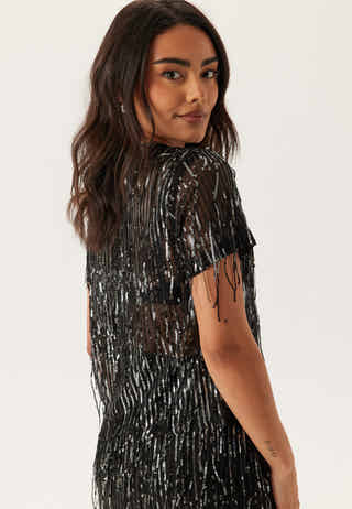 Onlspacy Ss Sequins Top