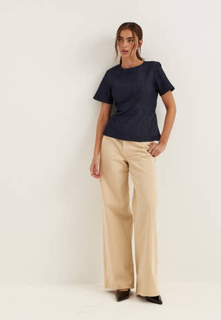 Onltammy S/S FITTED DNM SHIRT