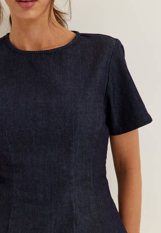 Onltammy S/S FITTED DNM SHIRT