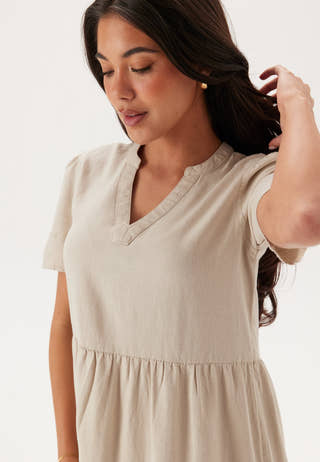 Onltiri-Caro V-Nec Lin Dress