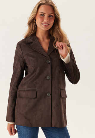 Onltulip Faux Suede Blazer Coa