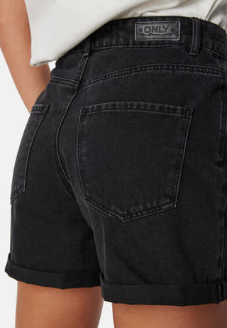 Onlvega HW Mom Dnm Shorts